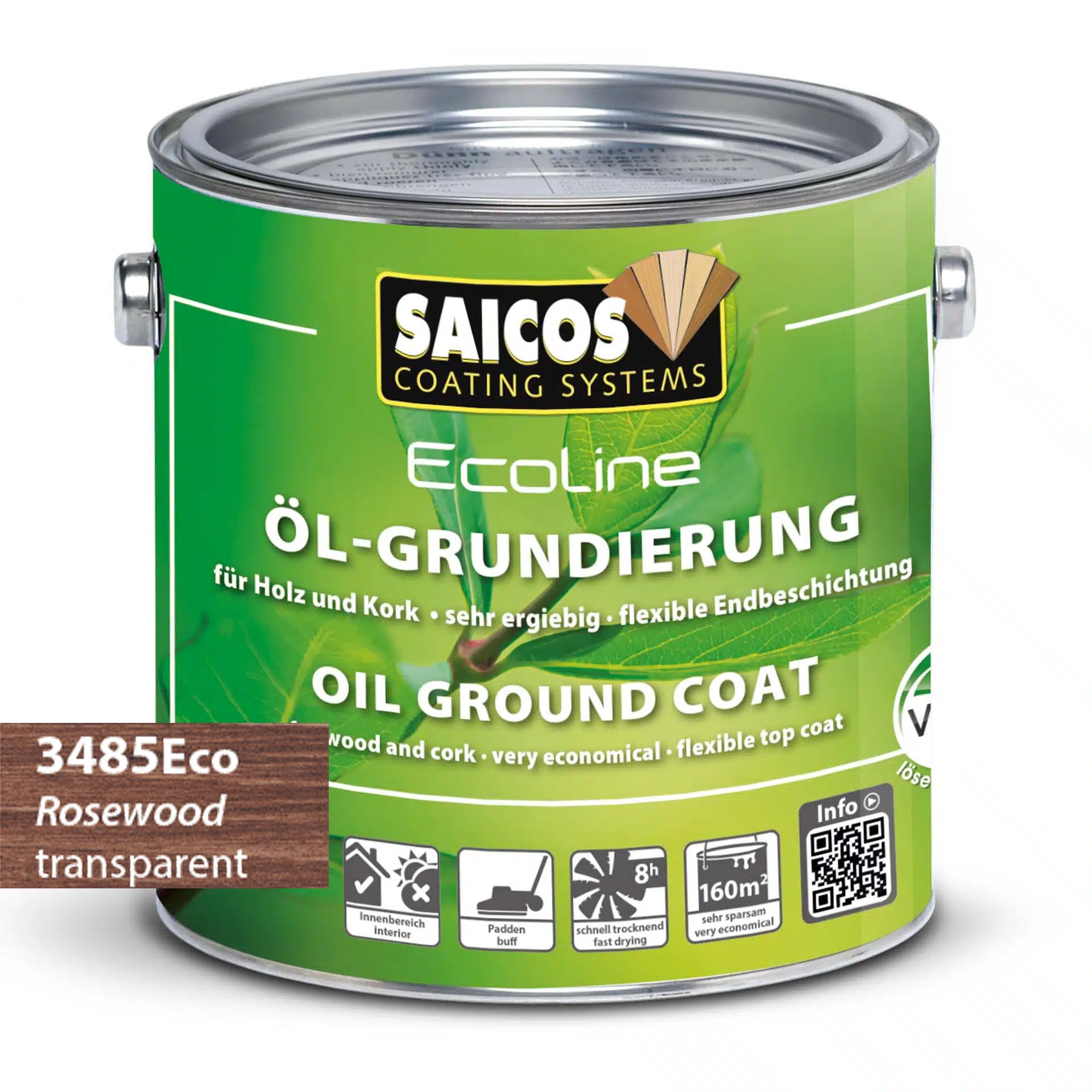 Afbeelding voor categorie Saicos Ecoline Oil Ground Coat 0,75 ltr