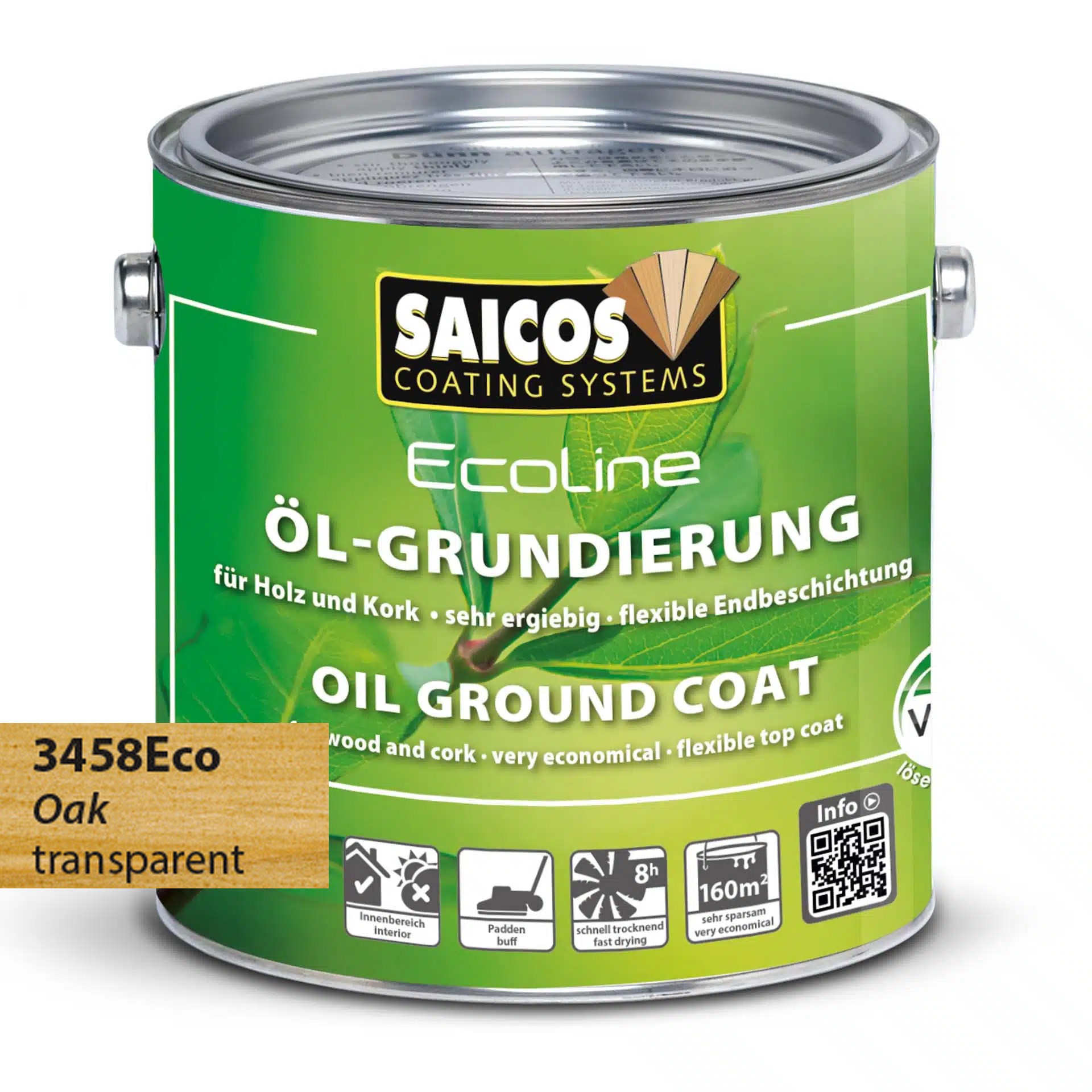 Afbeelding van Saicos Ecoline Oil Ground Coat Eiken (3458) 0.75L