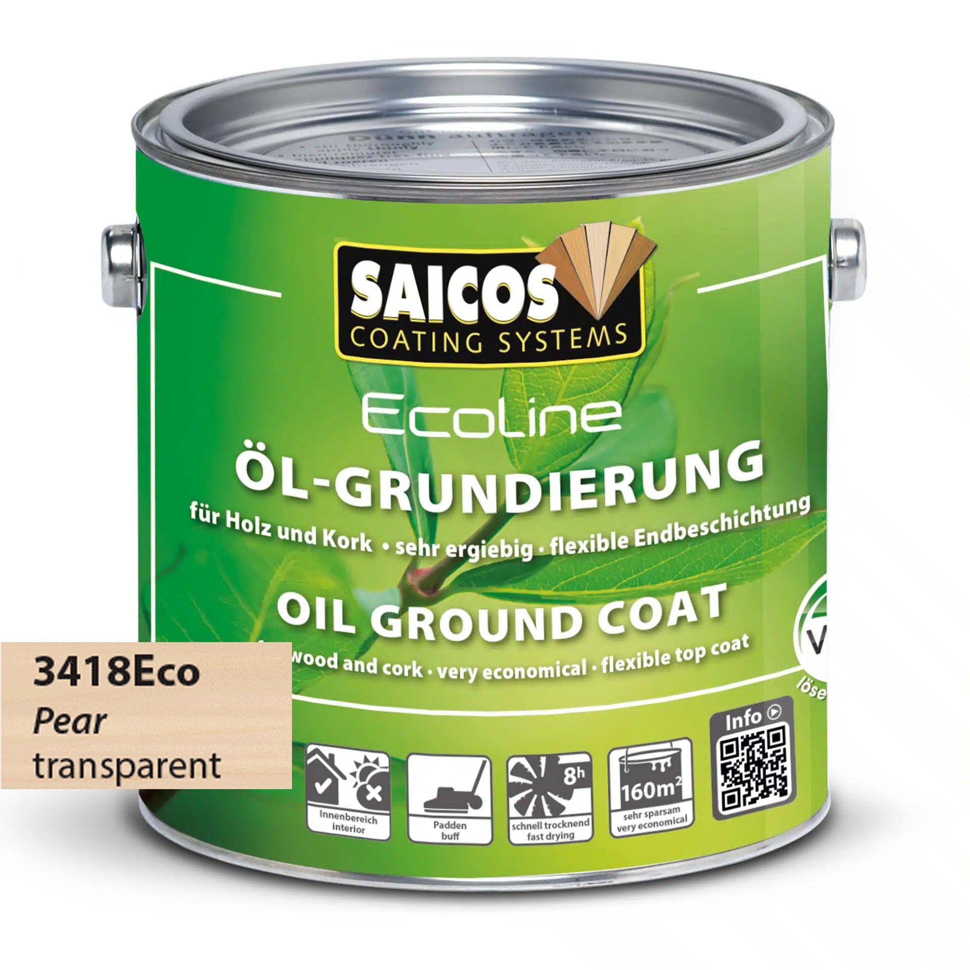 Afbeelding van Saicos Ecoline Oil Ground Coat Pear (3418) 0.75L